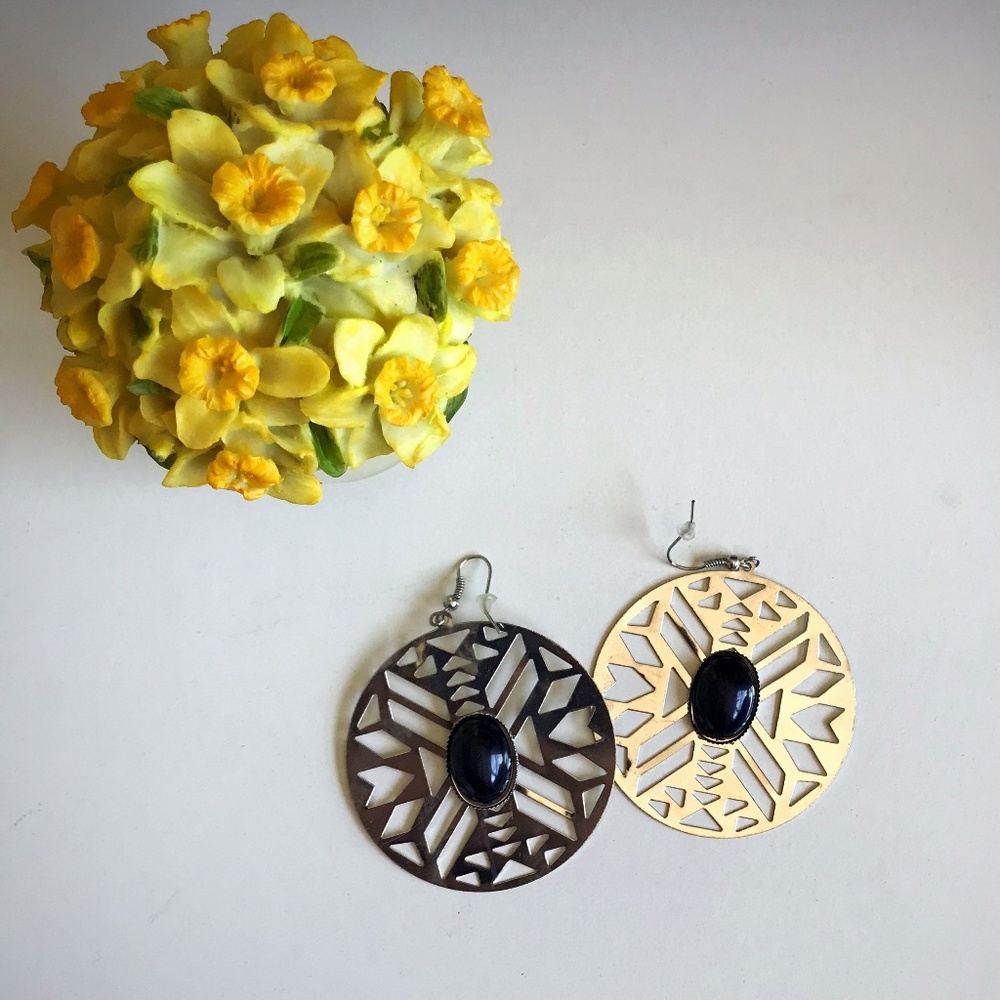 Bohemian Cutout Medallion Earrings